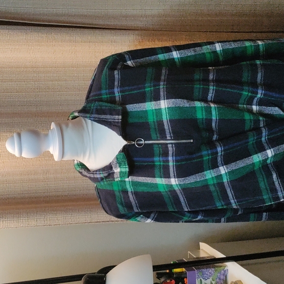 No Boundaries plaid half zip - Picture 2 of 4